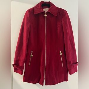 Michael Kors Red Wool Coat